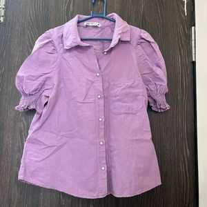 Zara Linen Shirt Top