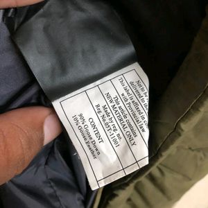 HELLY HANSEN JACKET GREEN GOOSE DOWN COAT HOODED