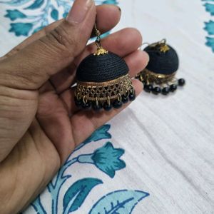Black Brass Zumka Earrings