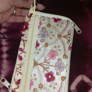 EMBROIDED MULTI COLOUR Fancy PURSE