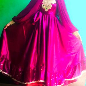 Beautiful Handmad only gown with stylish sleeves