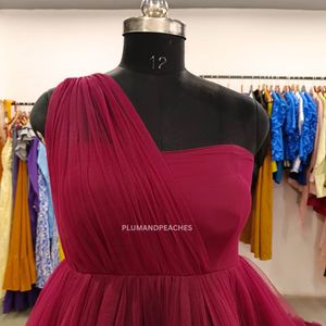 Designer Heavy Ruffle Gown