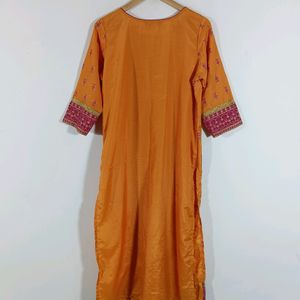 Mustard Yellow Printed Kurta (Women)