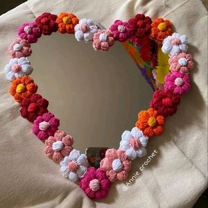 Crochet Flower Mirror