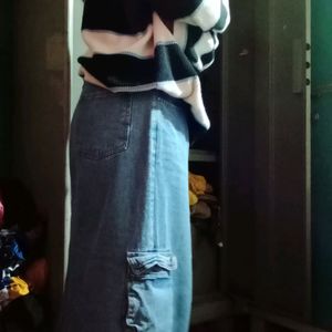 Long Denim Skirt