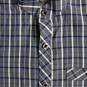 Formal Blue And White Check Shirt For Boy