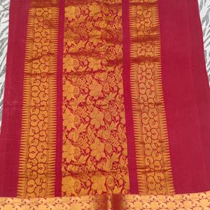 red colour pattu saree