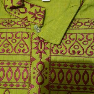 Green Kurta And Pant