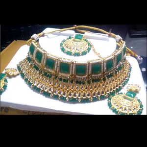 Bridal🌼 Kundan Gold 💥Pleated Necklace