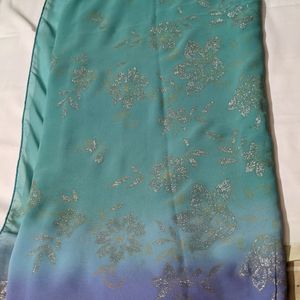 Sea Green- Purple Colour Daily Wear Saree