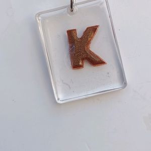 K Letter Keychain