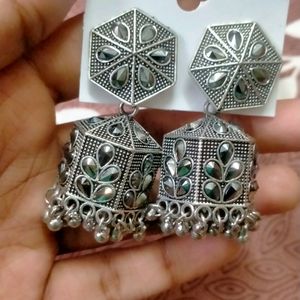 Oxidised Jhumka