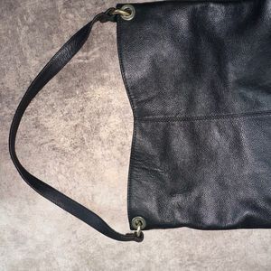 Black Leather Tote Bag