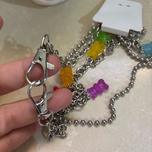 Dice GummyBear Pendent Pocket Wallet Chain