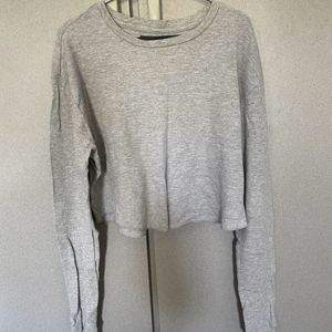 Ash grey crop Sweatshirt