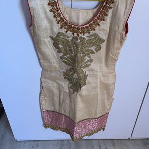Embroidered Silk Kurti