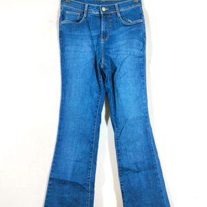 Dark Blue Bootcut Fit Pants (Women's)