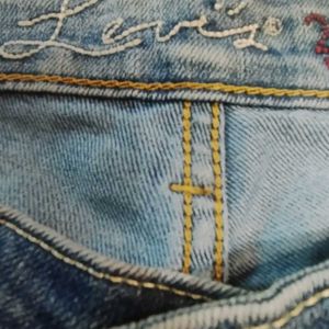 Levis denim frayed shorts