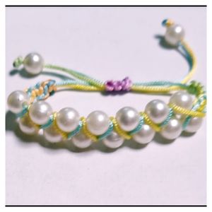 Handmade Pearl Macrame Bracelet