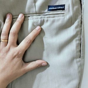 Beige Formal Pants/Trousers