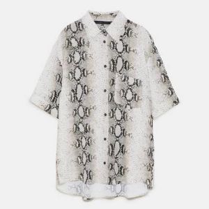 ZARA Snake Print Shirt