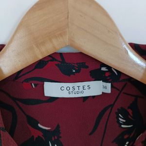 COSTES maroon shirt dress