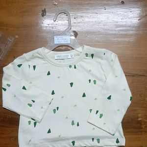 9 - 12 Months Baby- Organic Cotton Top - Unisex