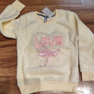 Party Wear Woolen Winter Sweatshirt For Girls