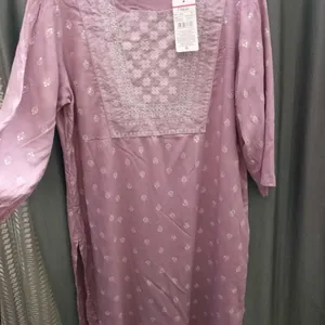 AVAASA MNM LAVENDER STRAIGHT KURTA