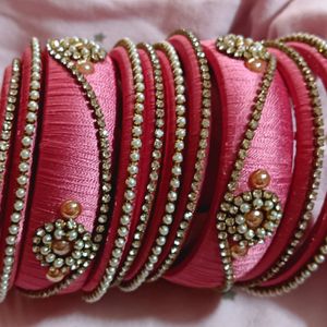 Silk Thread Bangles Prepared By Me