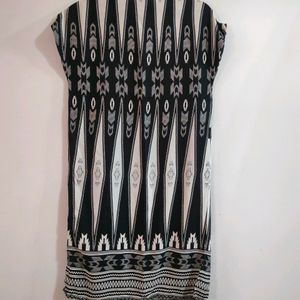 vera moda Women's black with white printed Kurti