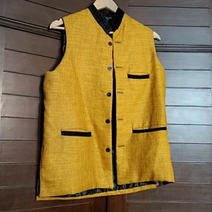 Men Gold Ethnic Partywear Modi Jacket