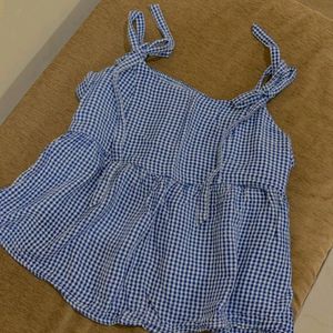 Old Navy Knot Tie Gingham Top