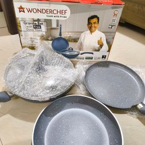 💯New Wonderchef Granite Set (Original) - Pan/Pot