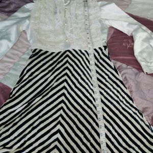 Lace, Button Velvet Dress