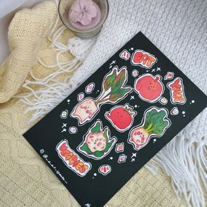 Hand-painted Stickers (Veggies)