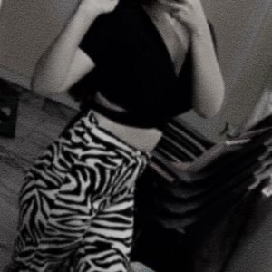 ZEBRA Print High Waist Denims