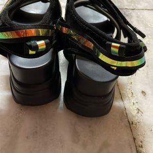 Black And White Rainbow Sandals