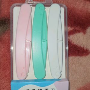 3 Pcs Folding Eyebrow Razor