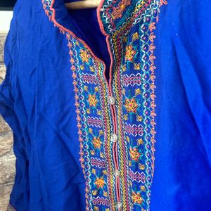 Embroidery Silk Cotton Kurti