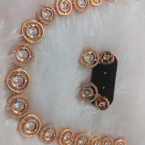 DC Brand American Diamond Rosegold Necklace