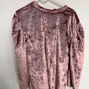 Pink Velvet Top Never Worn