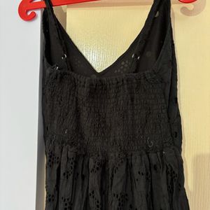 Cotton Black Dress Size M
