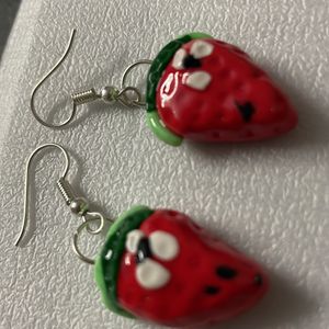 Funky Strawberry Earrings