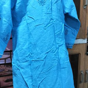 Blue Daily Wear Chikankari Kurta