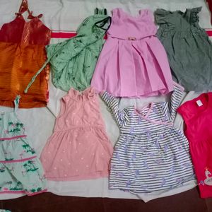 Combo Frocks 3 To 9 Months