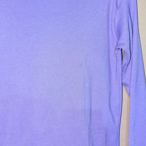 Lavender Ribbed Trendy Top