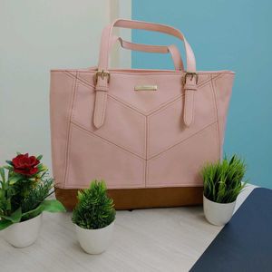 Glamazon Leather Women's Printed Tote Bag(Pink).