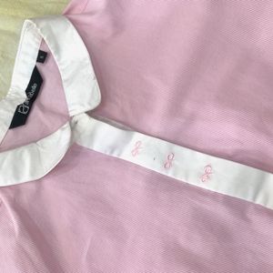 korean Baby pink shirt with bow design