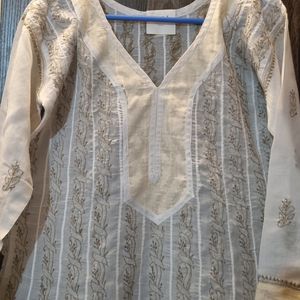 Chikankari Kalidaar Anarkali Kurta